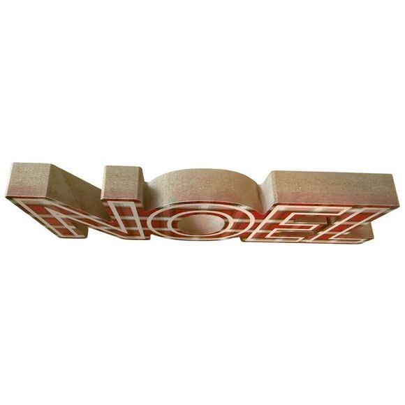 Wooden NOEL Christmas sign 10.5” L x 4” H - Picture 3 of 3
